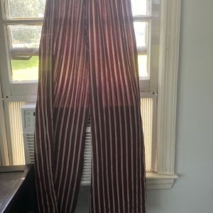 Size L comfy red and stripe pants